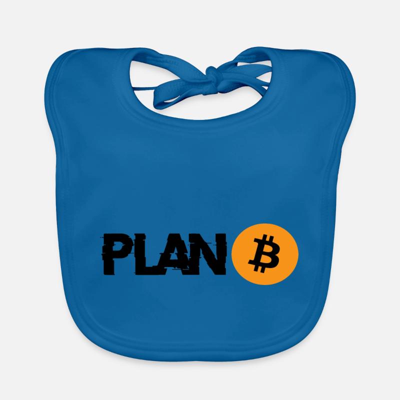 PLAN Bitcoin B - Baby Bio-Lätzchen - Pfauenblau