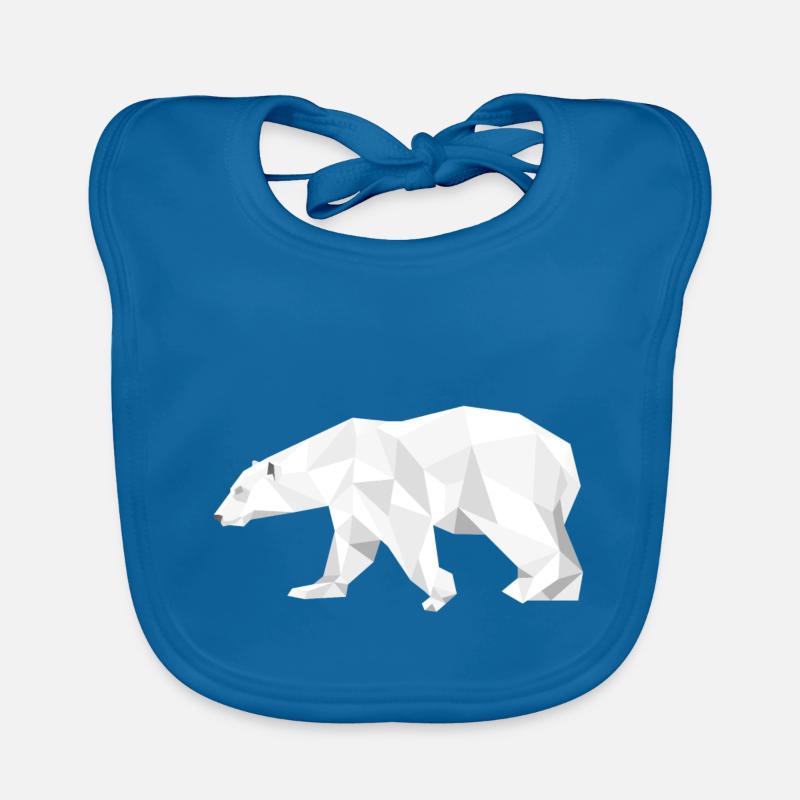 Eisbär Polygon Arktis Schnee Geschenk Winter Tier Baby Bio-Lätzchen