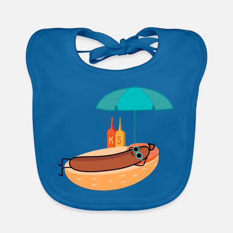 Bratwurst on the beach Organic Baby Bibs