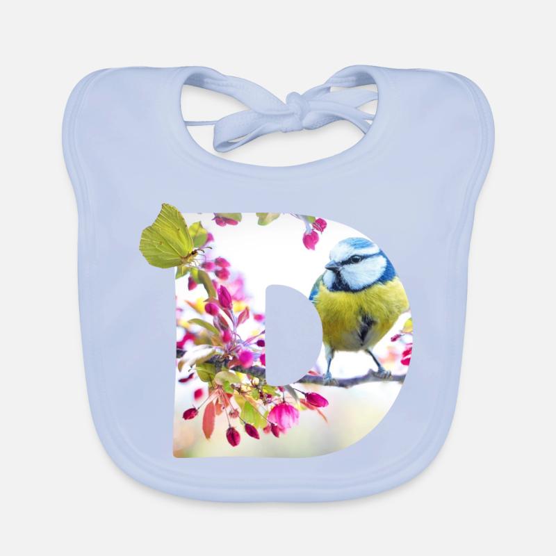 spring bird butterfly d Organic Baby Bibs