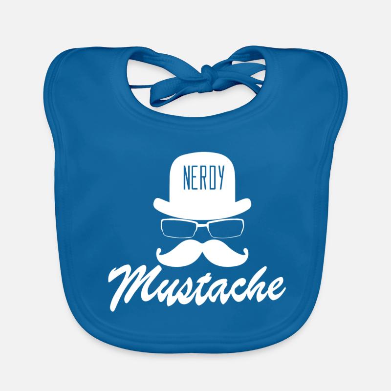 Nerdy Mustache Moustache Organic Baby Bibs