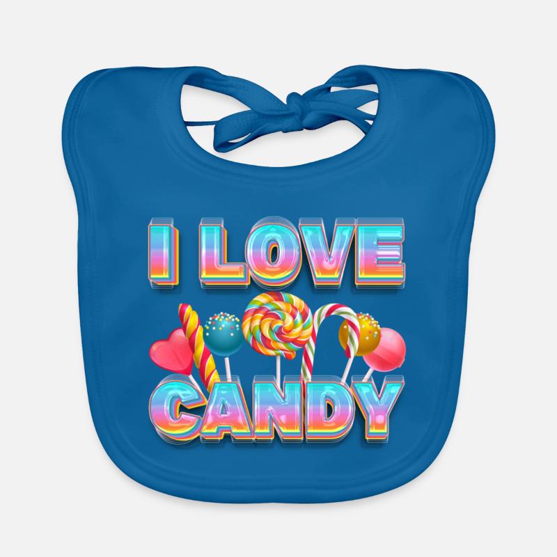 J’aime Candy Sweets Candy Lollipop Bavoir bio Bébé
