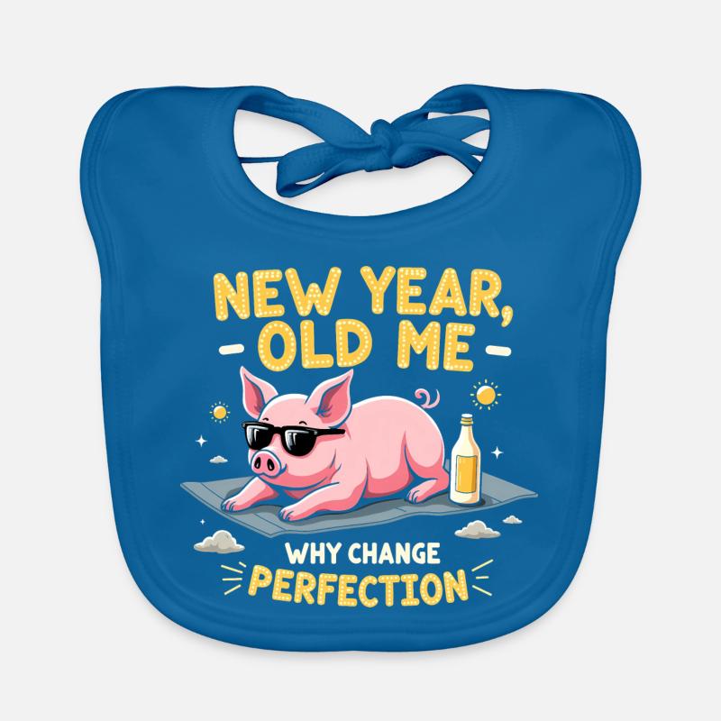 Funny Pig - New Year Design Organic Baby Bibs
