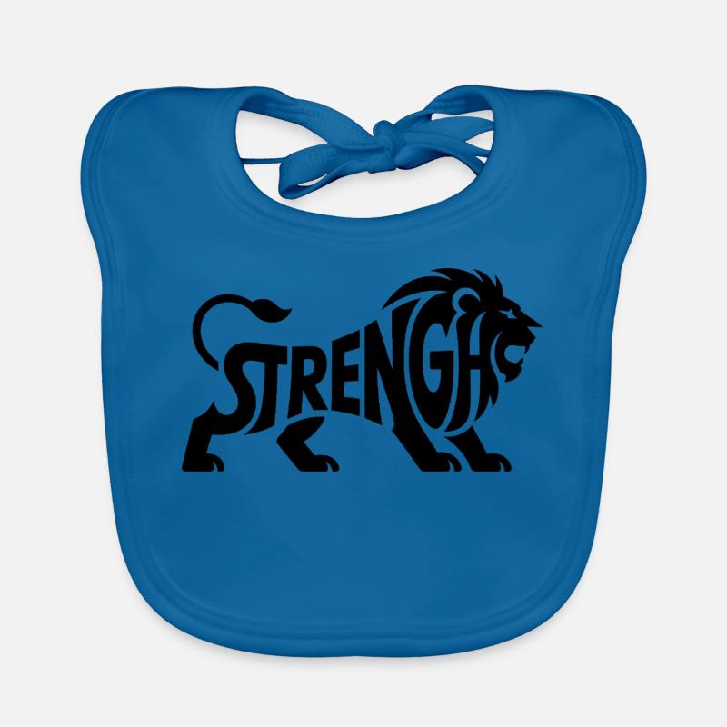 Strength - Logo du lion cool Bavoir bio Bébé
