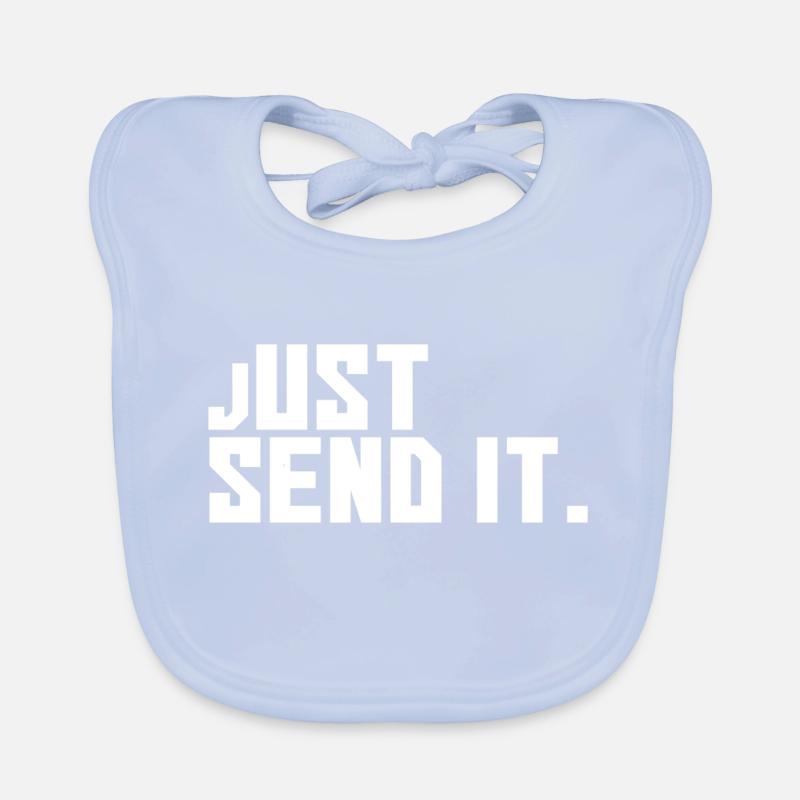 Basta inviarlo design, bianco Bavaglino ecologico per neonato