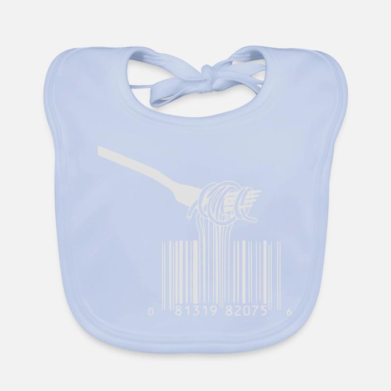 barcode gabel spaghetti Baby Bio-Lätzchen