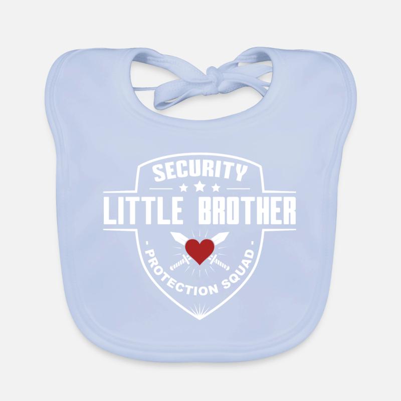 Security Little Brother Protection Squad Gift Organic Baby Bibs