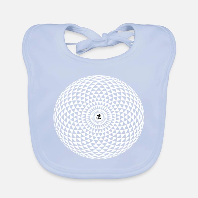 Goa Design, Om logo blanc Bavoir bio Bébé