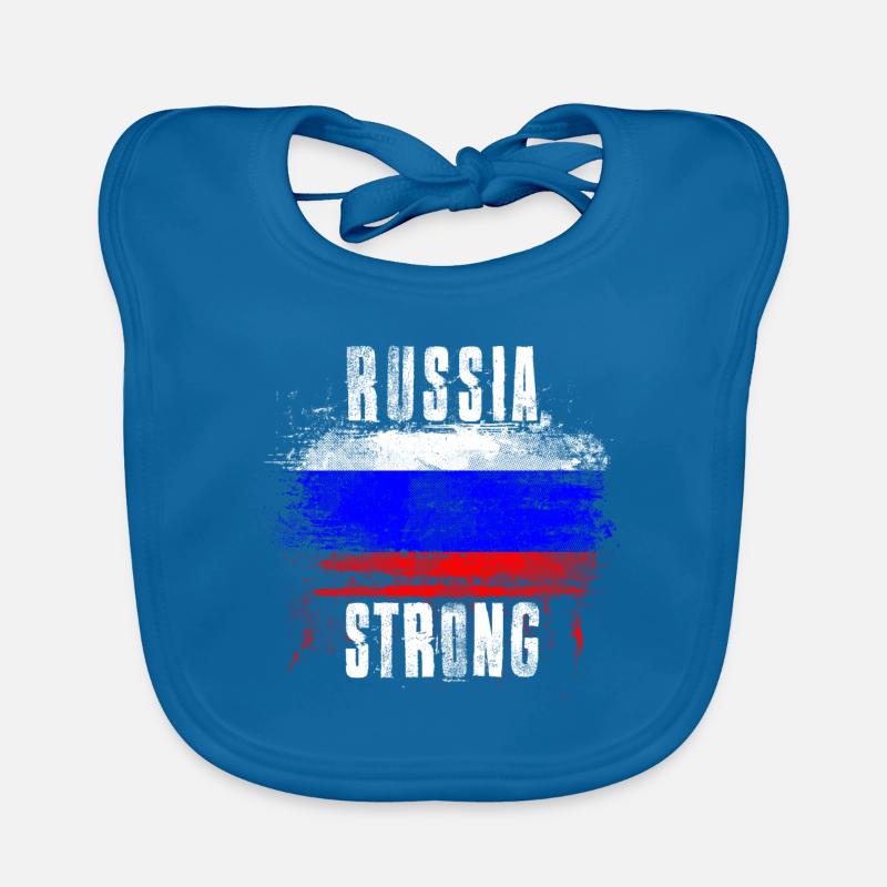 Drapeau de Russie graffiti en détresse Bavoir bio Bébé