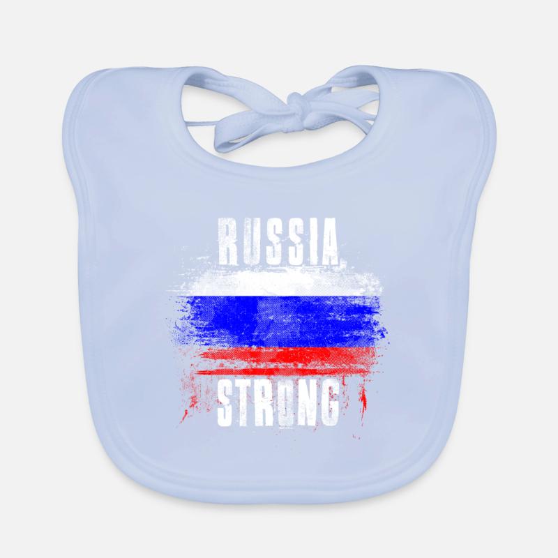 Drapeau de Russie graffiti en détresse Bavoir bio Bébé