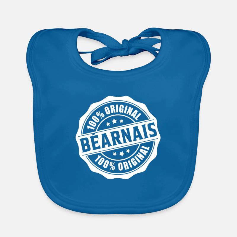 original Béarnais Béarn - Bavoir bio Bébé - bleu paon