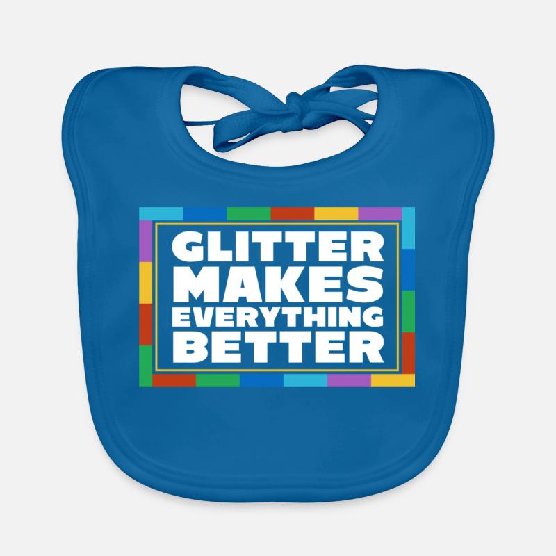 Glitter Organic Baby Bibs