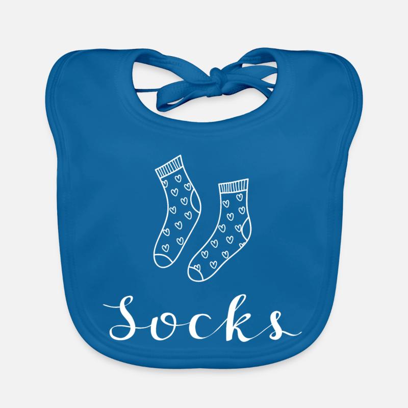 Socks Heart Organic Baby Bibs