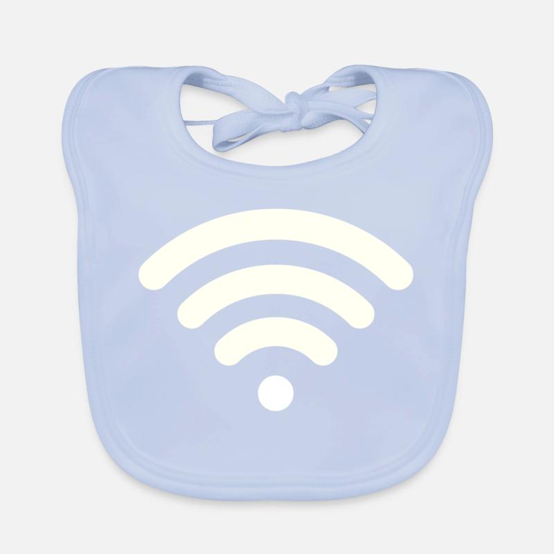 Wifi white Organic Baby Bibs