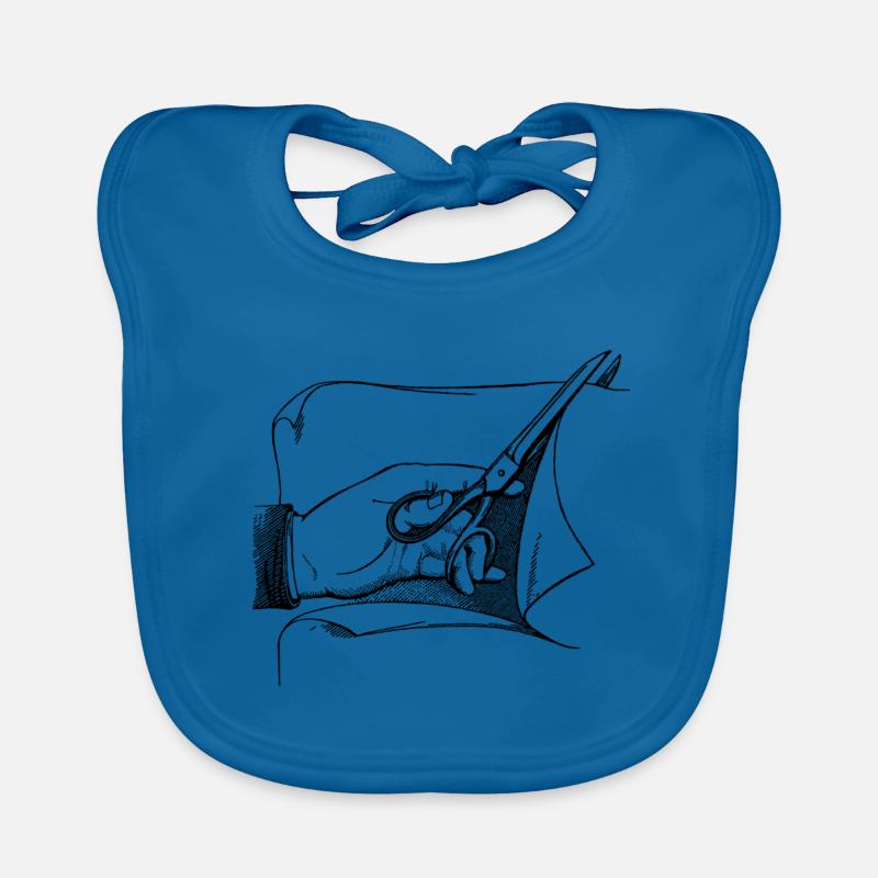 Hand with scissors Organic Baby Bibs