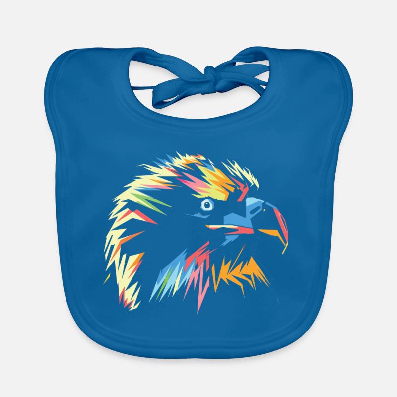 Falke in Bunt Baby Bio-Lätzchen