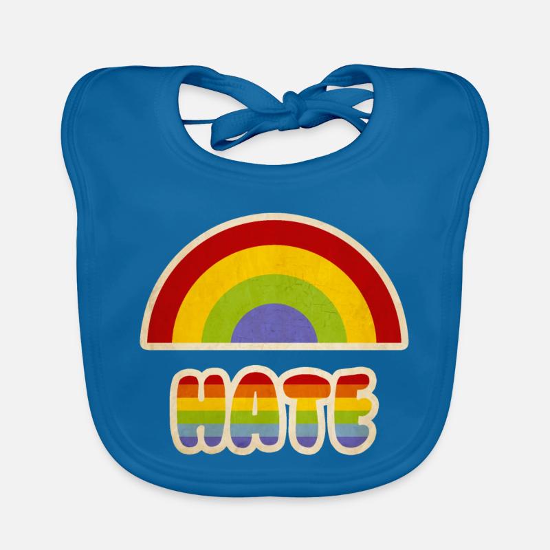 Regenbogen Hass Parodie Baby Bio-Lätzchen
