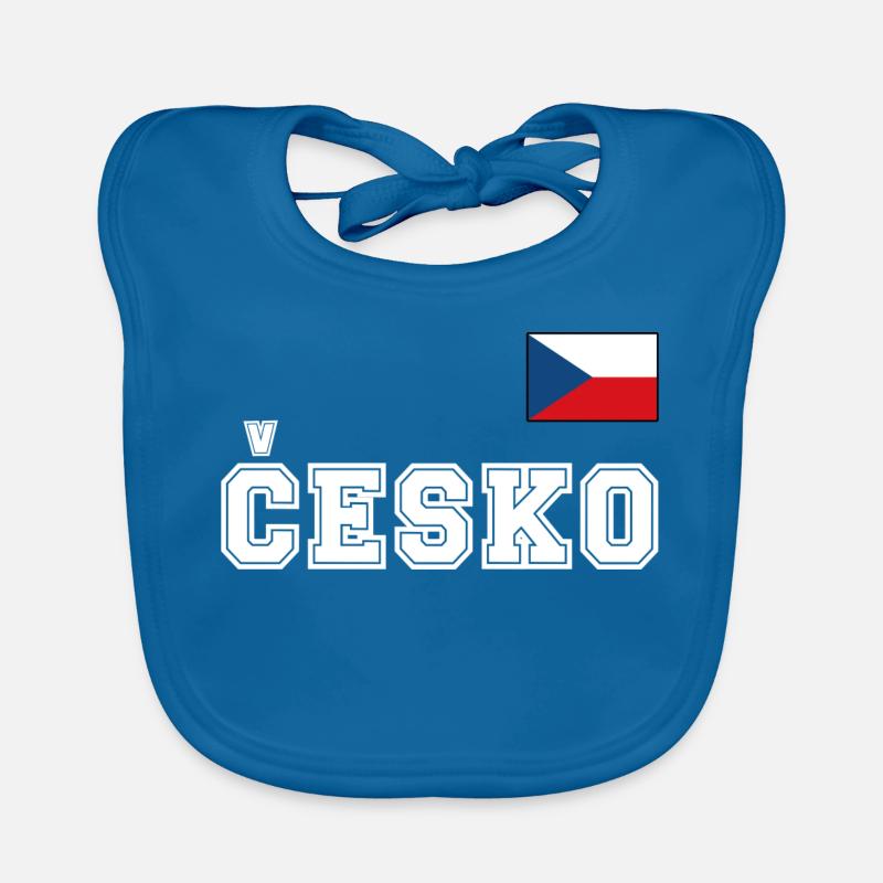 Czech Republic Jersey Look – Česko with Flag Flag Organic Baby Bibs