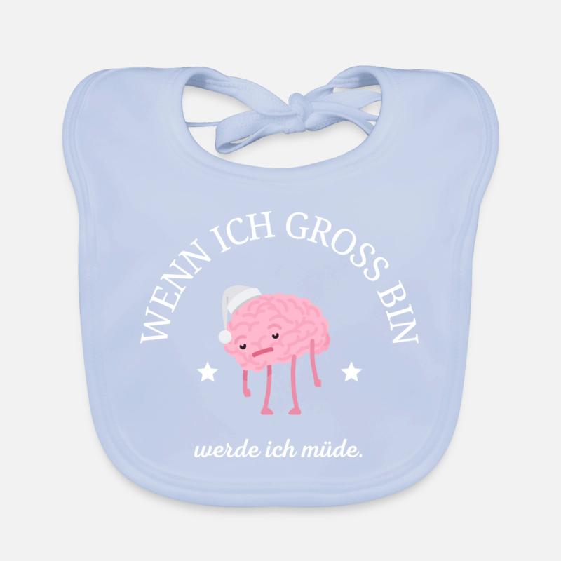 Wenn ich groß bin, werde ich müde, Lustiges Zitat Baby Bio-Lätzchen