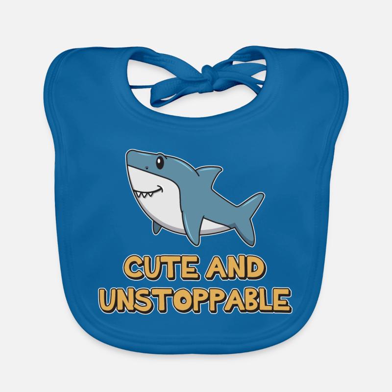 Taux de requin ➢ mignon et Shark Unstoppable Bavoir bio Bébé
