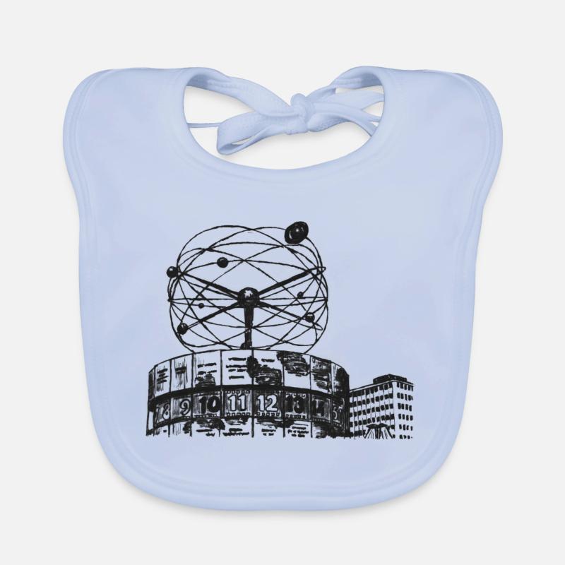 World Clock Organic Baby Bibs