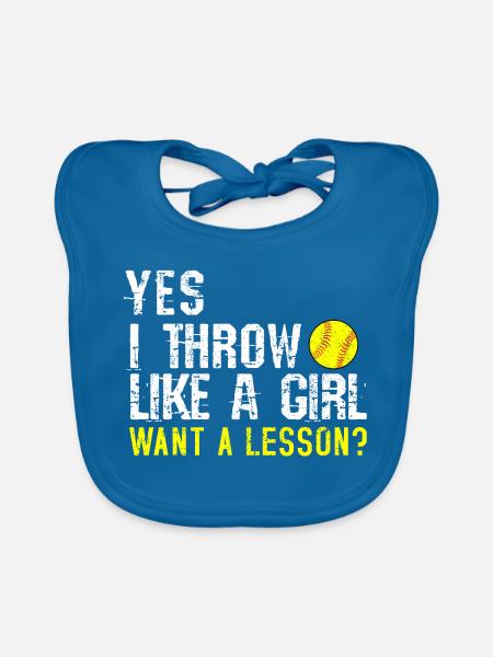 Softball - Baby Bio-Lätzchen - Pfauenblau