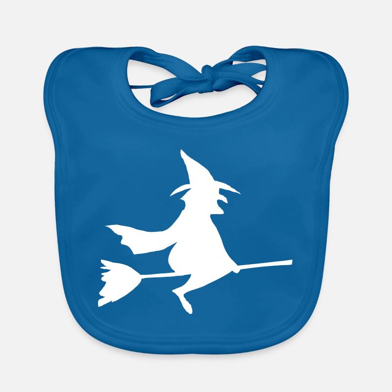 Witch on broom Organic Baby Bibs