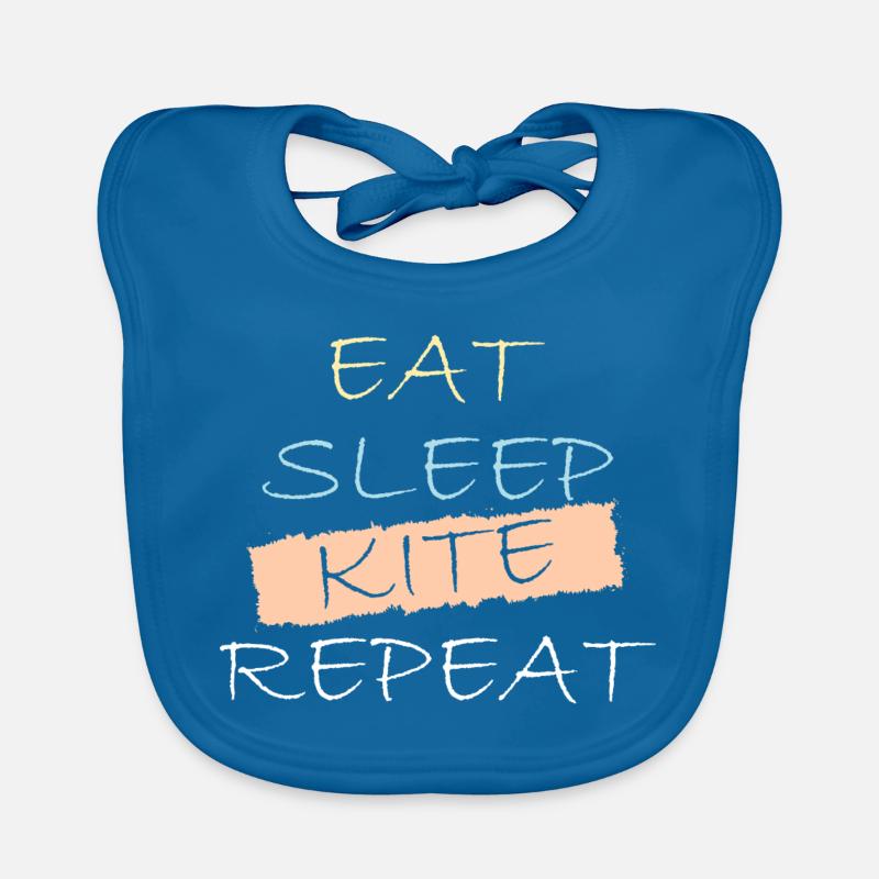 kitesurfer - Bavoir bio Bébé - bleu paon