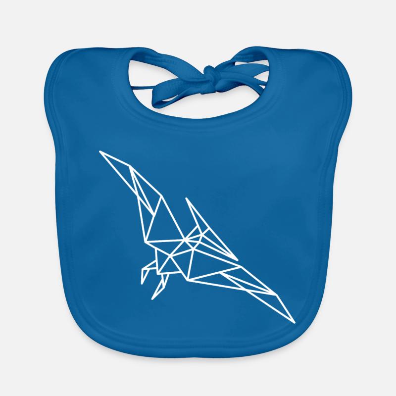 Pterosaur Dino Geometry Organic Baby Bibs