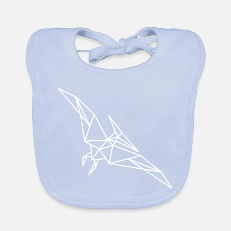 Pterosaur Dino Geometry Organic Baby Bibs