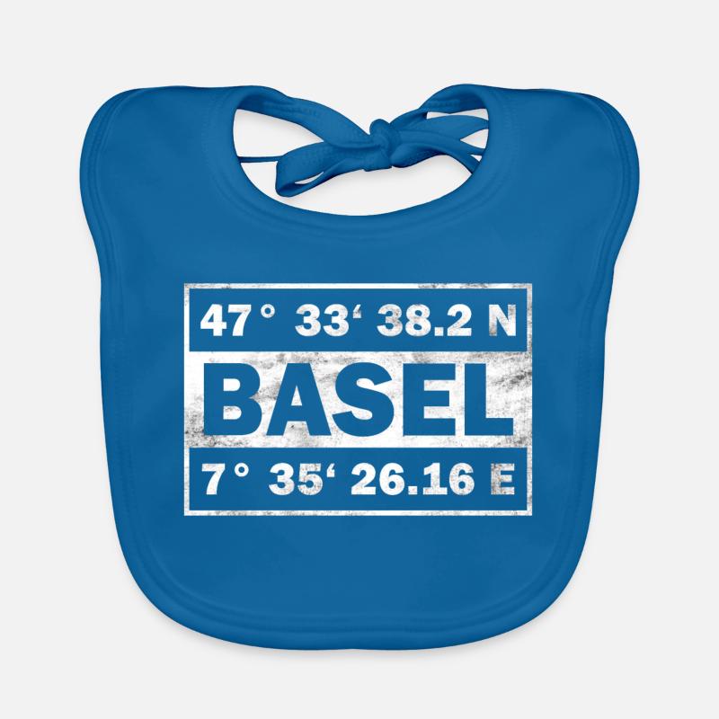 Basel Coordinates Switzerland Basel Organic Baby Bibs