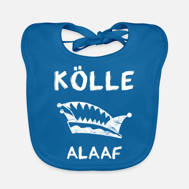 Karneval Köln - Kölle Alaaf - Baby Bio-Lätzchen - Pfauenblau