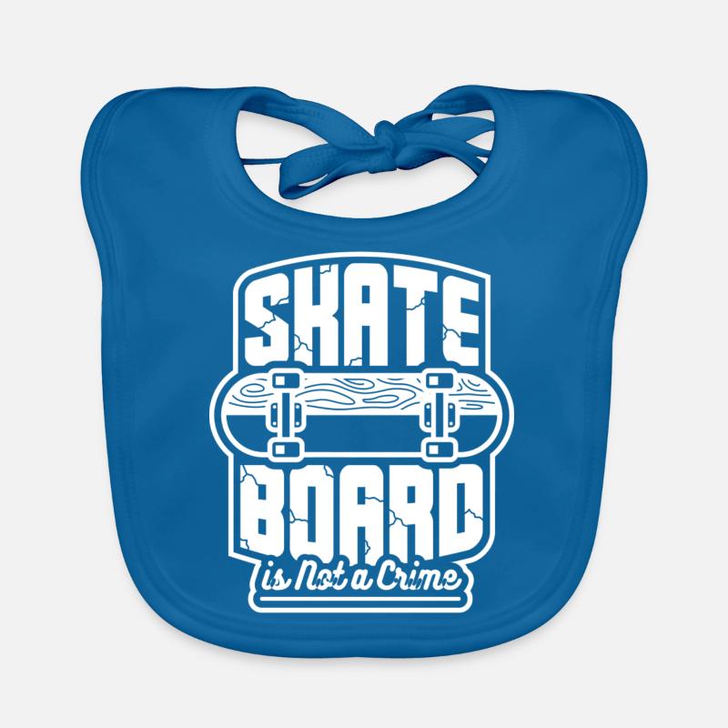 Skateboard - Skaterdesign - Geschenkidee Baby Bio-Lätzchen