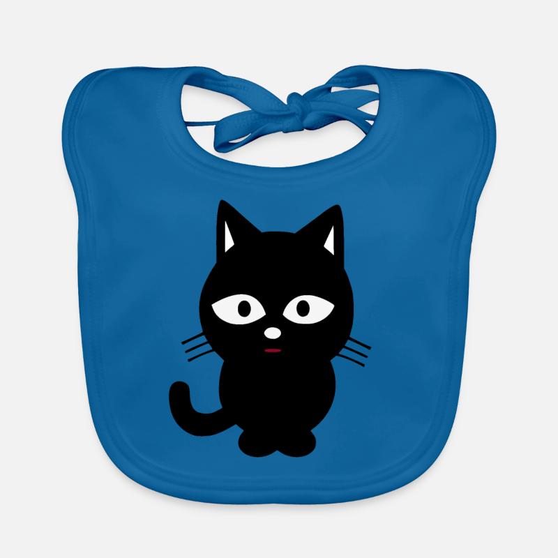 chat noir Bavoir bio Bébé