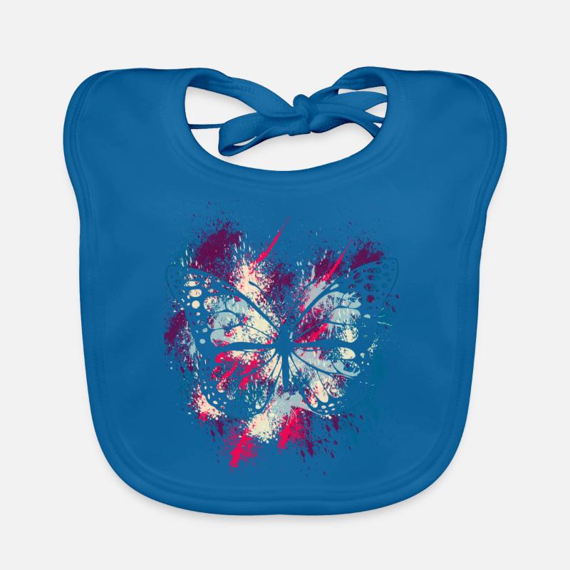 Papillon Monarque Printemps Coloré Doux Cadeau Bavoir bio Bébé