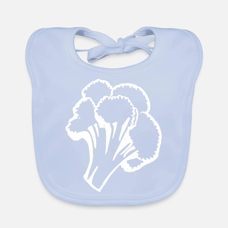 Broccoli drawing vegetable gift idea Organic Baby Bibs