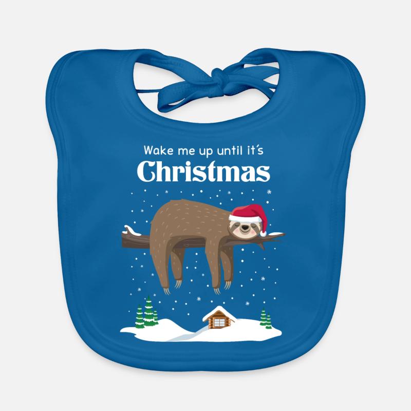 Faultier Weihnachten Baby Bio-Lätzchen