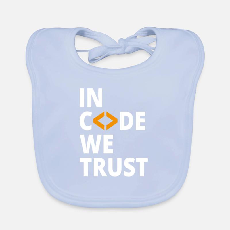 In code we trust programmer Geek Coding Nerd Organic Baby Bibs