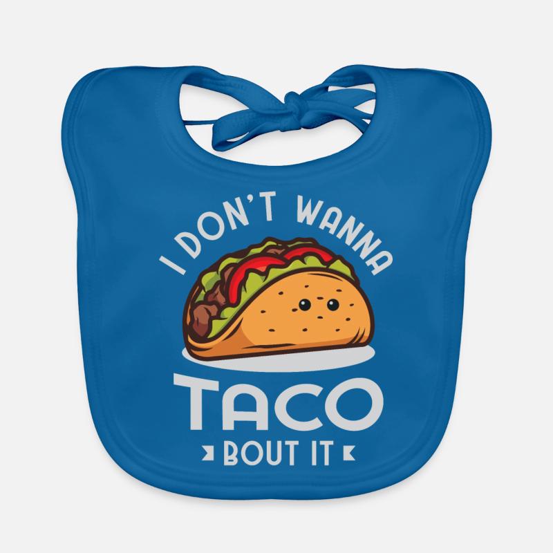 Taco Tacos Apperal - Bavoir bio Bébé - bleu paon