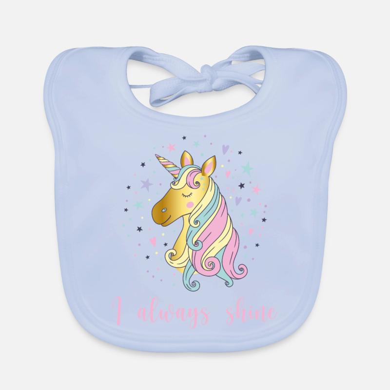 Einhorn Glitzer Spruch Strahlen Baby Bio-Lätzchen