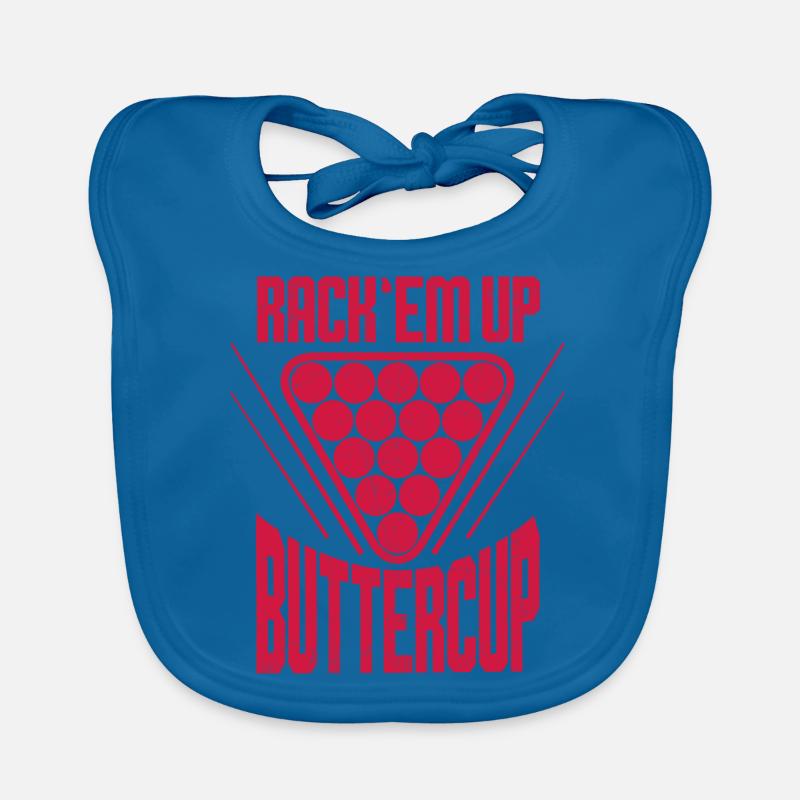 Rack Em Up – 8 Ball Pool Game Billiards Pool Lover Organic Baby Bibs