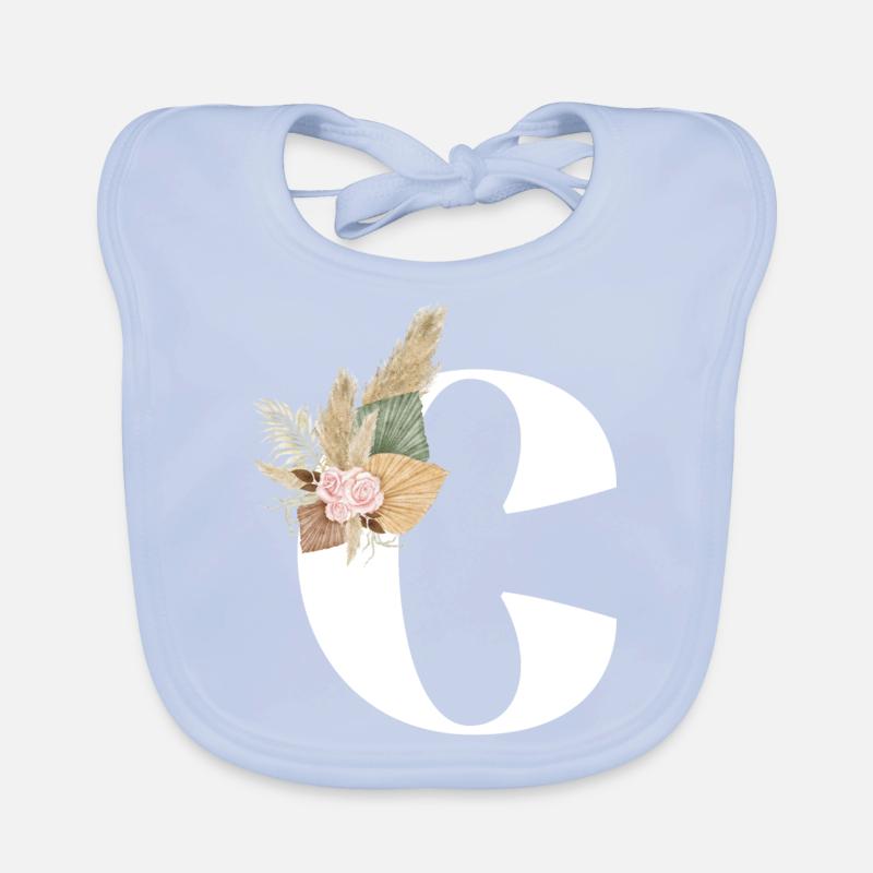 Buchstabe C blühte Baby Bio-Lätzchen