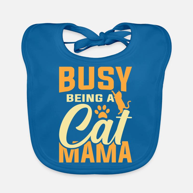 Beschäftigte Sich, Eine Katzenmama Zu Sein Baby Bio-Lätzchen