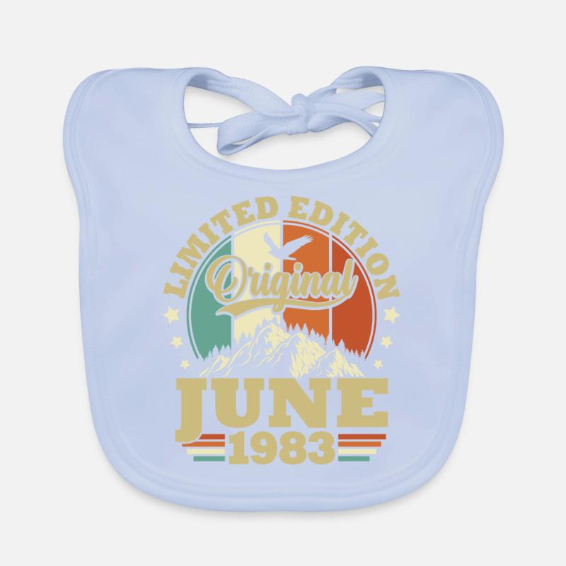 Geburtstagsgeschenk geboren im Juni 1983 Baby Bio-Lätzchen