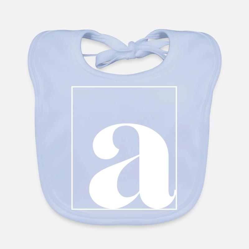 Lettre alphabet a Bavoir bio Bébé