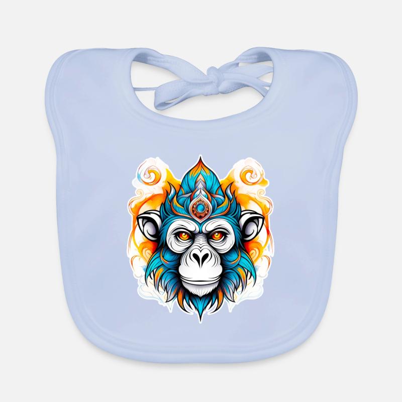 Aap Stencil Bio-slabbetje voor baby's