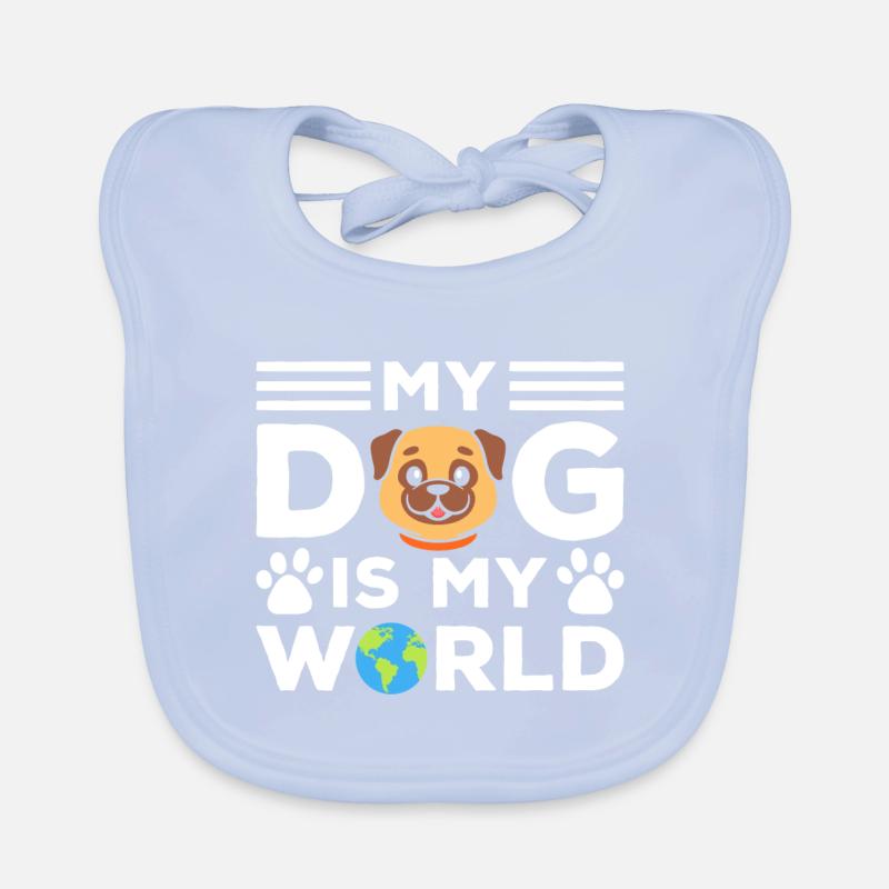 Mon chien, c’est mon monde Bavoir bio Bébé