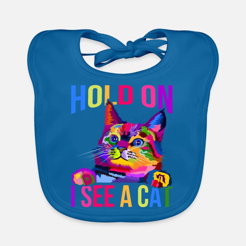 Warte, ich sehe eine Katze Baby Bio-Lätzchen