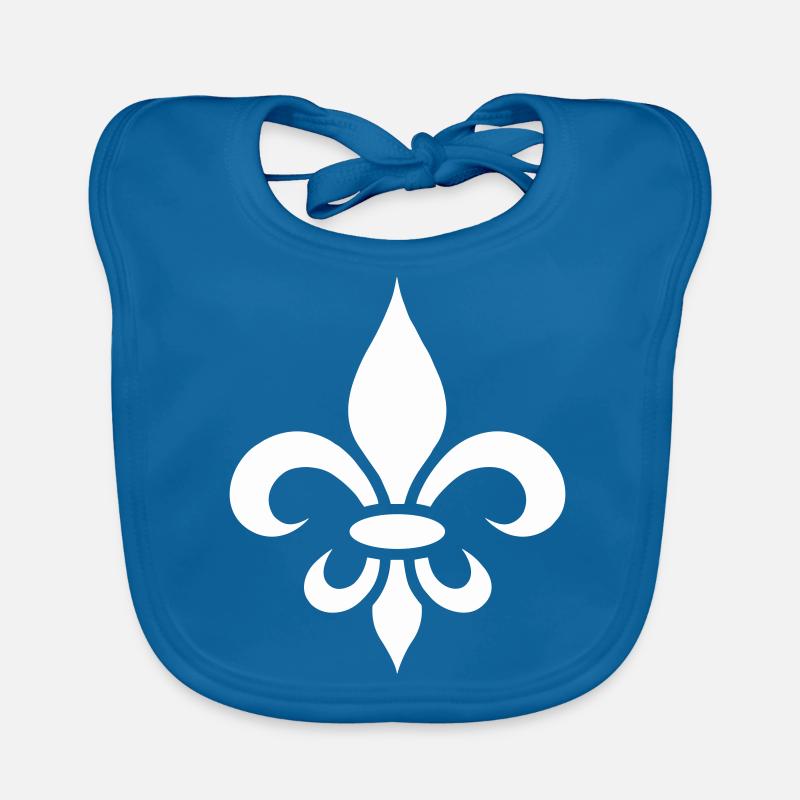 King's Fleur de lis Logo Organic Baby Bibs