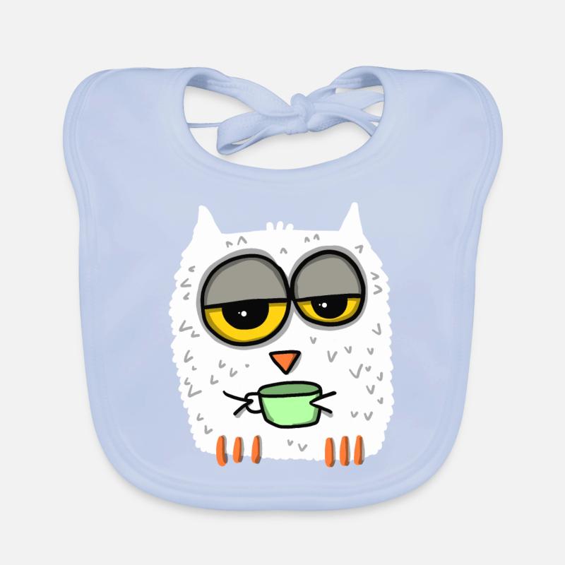 müde Eule Baby Bio-Lätzchen